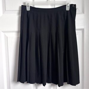 Vintage Friction Flowing Skirt Black pleated Women 10 Medium midi Goth grunge